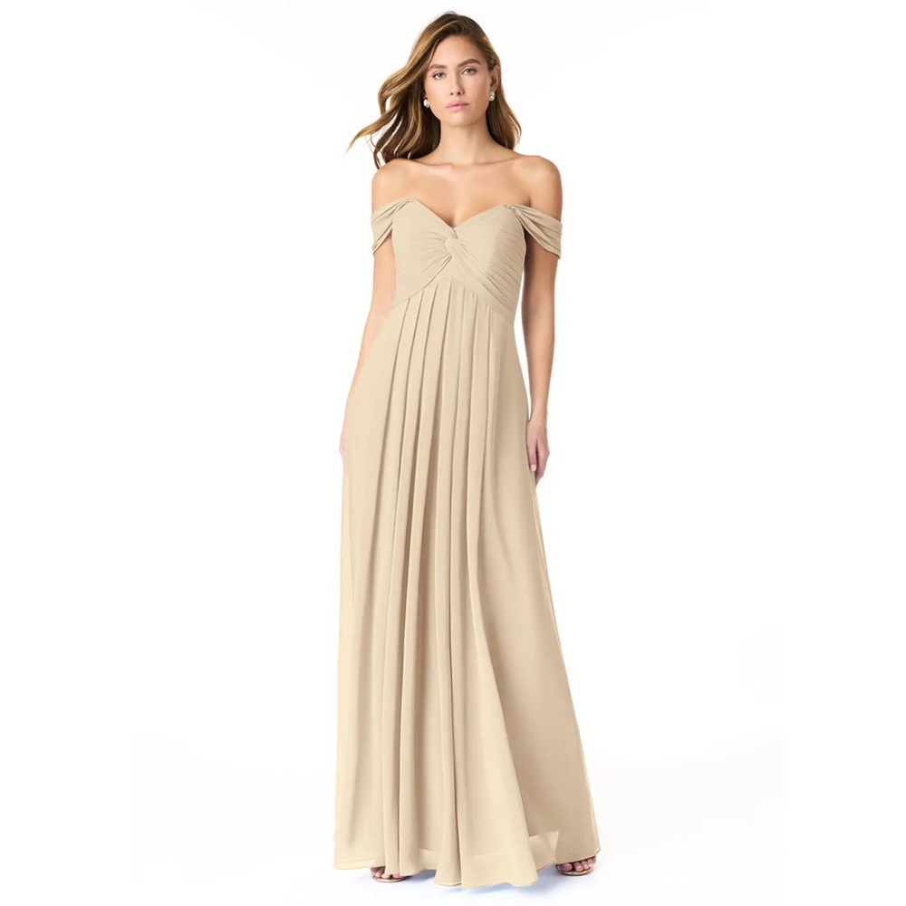 Champagne Empire Ruched Chiffon Convertible Bridesmaid Dress
